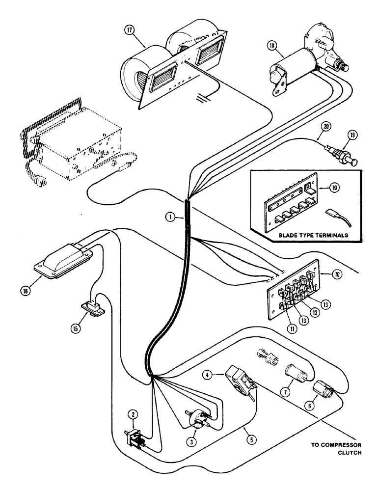 Схема запчастей Case IH 2870 - (418) - CAB, MAIN WIRING HARNESS, USED PRIOR TO CAB SERIAL NUMBER 7882601 (09) - CHASSIS/ATTACHMENTS