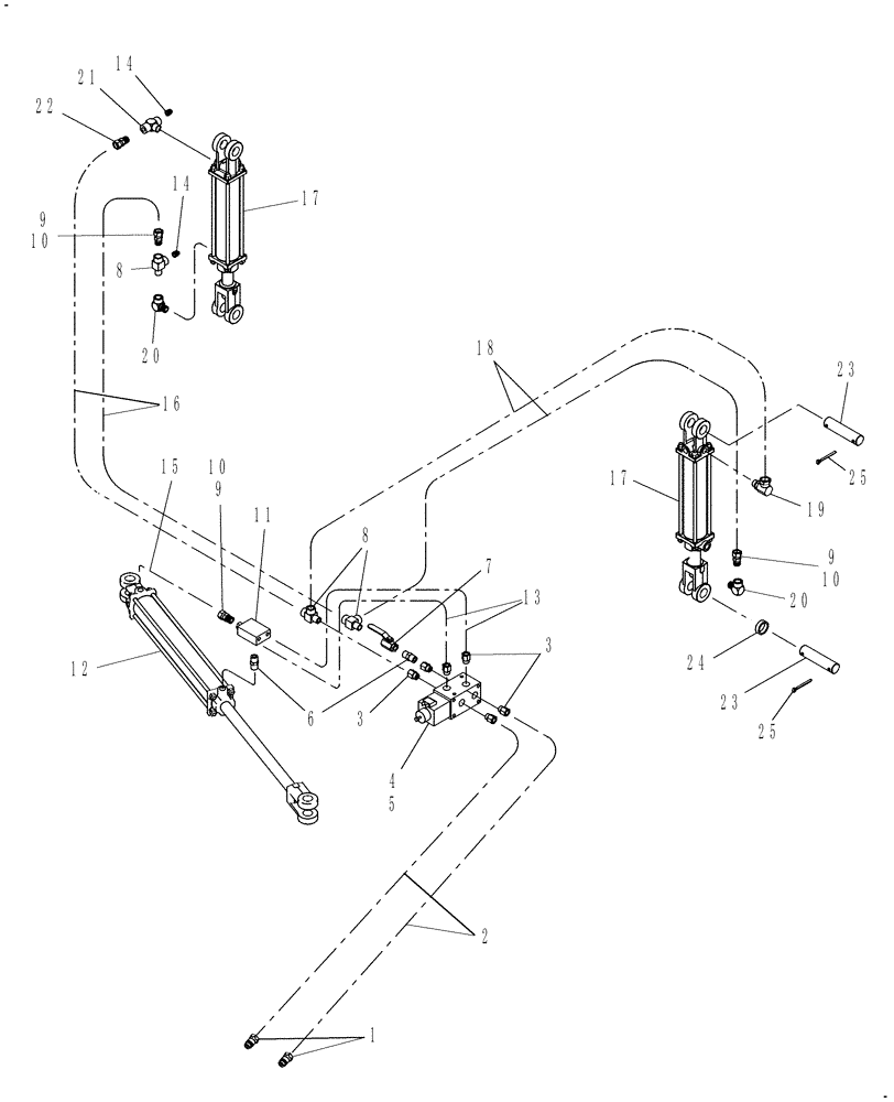 Схема запчастей Case IH CM212 - (35.560.01) - HYDRAULIC PICKUP LIFT (35) - HYDRAULIC SYSTEMS