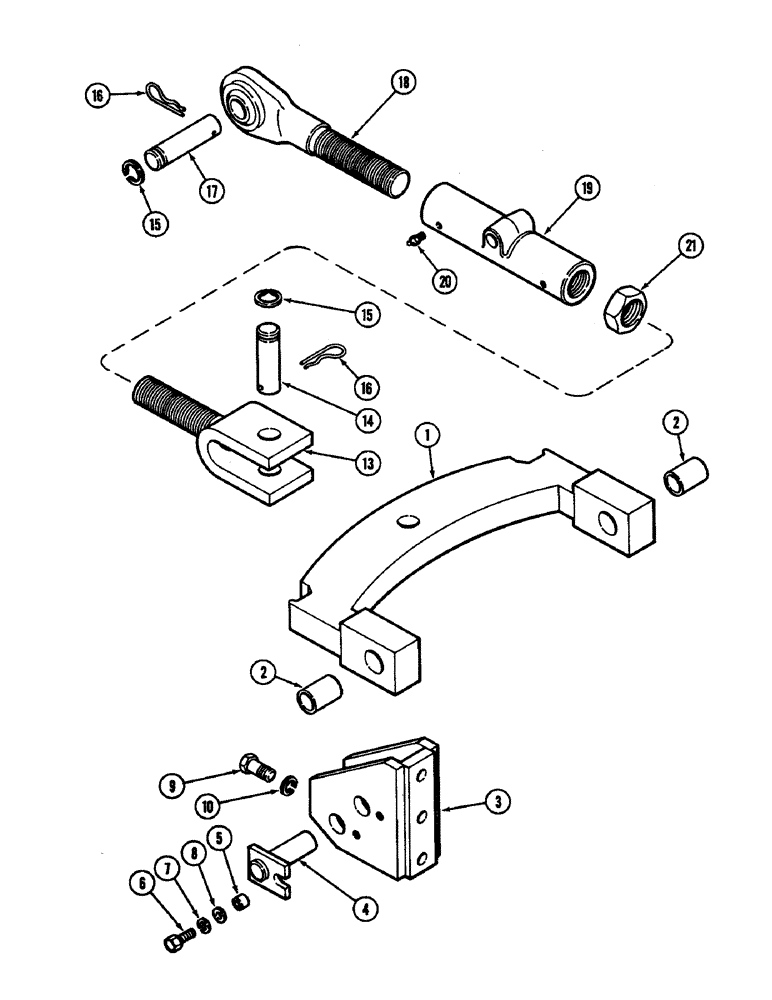 Схема запчастей Case IH 4890 - (9-346) - THREE POINT HITCH, ADJUSTING TURNBUCKLE, P.I.N. 8860450 AND AFTER (09) - CHASSIS/ATTACHMENTS