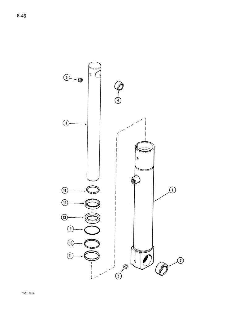 Схема запчастей Case IH 7140 - (8-046) - HITCH CYLINDER ASSEMBLIES (08) - HYDRAULICS