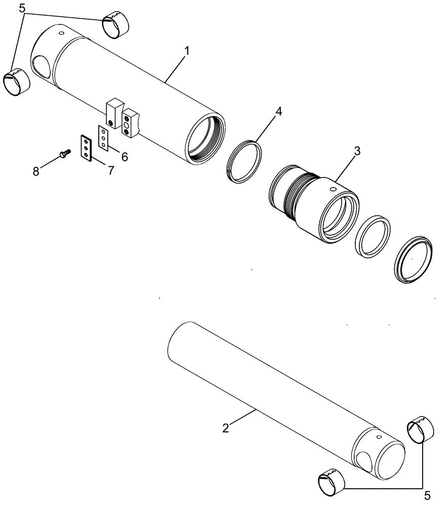 Схема запчастей Case IH CPX420 - (08-25) - DRUM LIFT CYLINDER ASSEMBLY - 5 ROW NARROW - ASN Y6T011030 (07) - HYDRAULICS