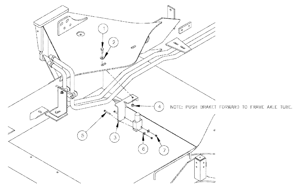 Схема запчастей Case IH 3210 - (04-023) - BRAKE VALVE MOUNT GROUP Suspension & Frame