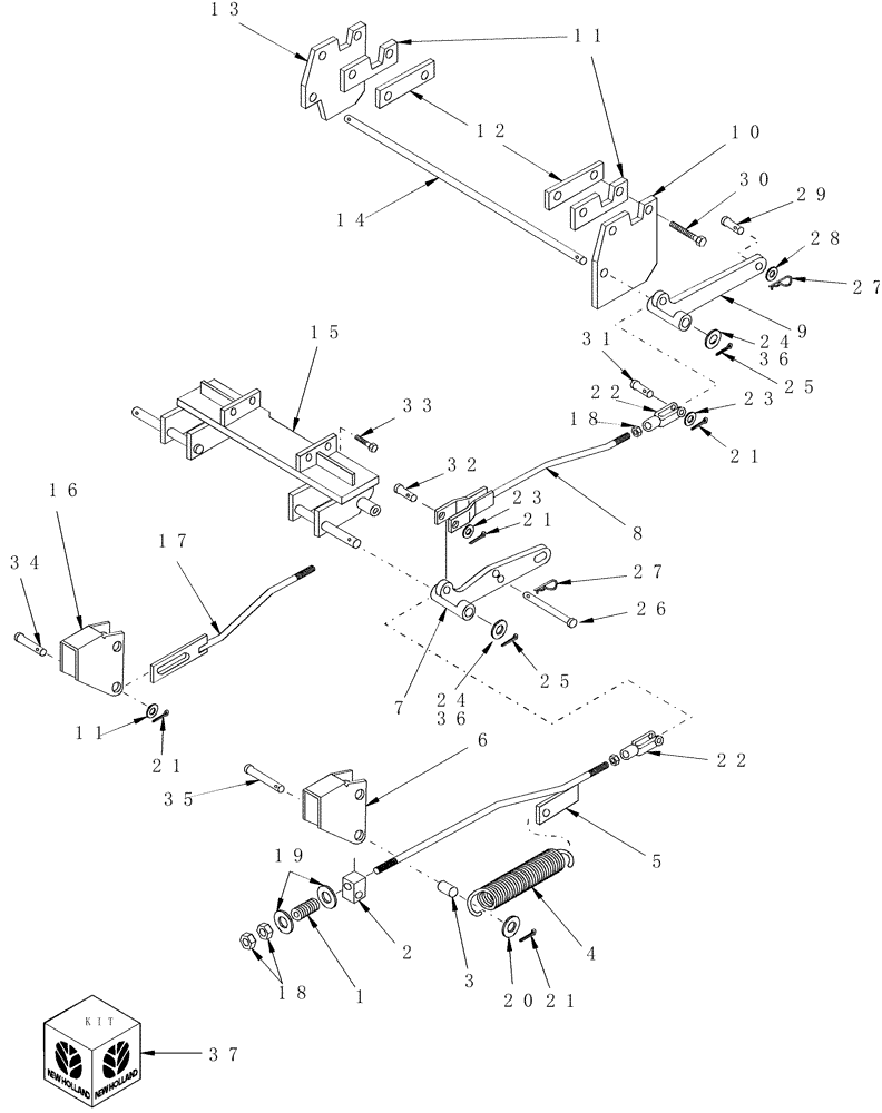 Схема запчастей Case IH 716419026 - (009) - LIFT COMPONENTS - MWX60S,MW60S (CLASS 2) & MWX72S,MW72S 