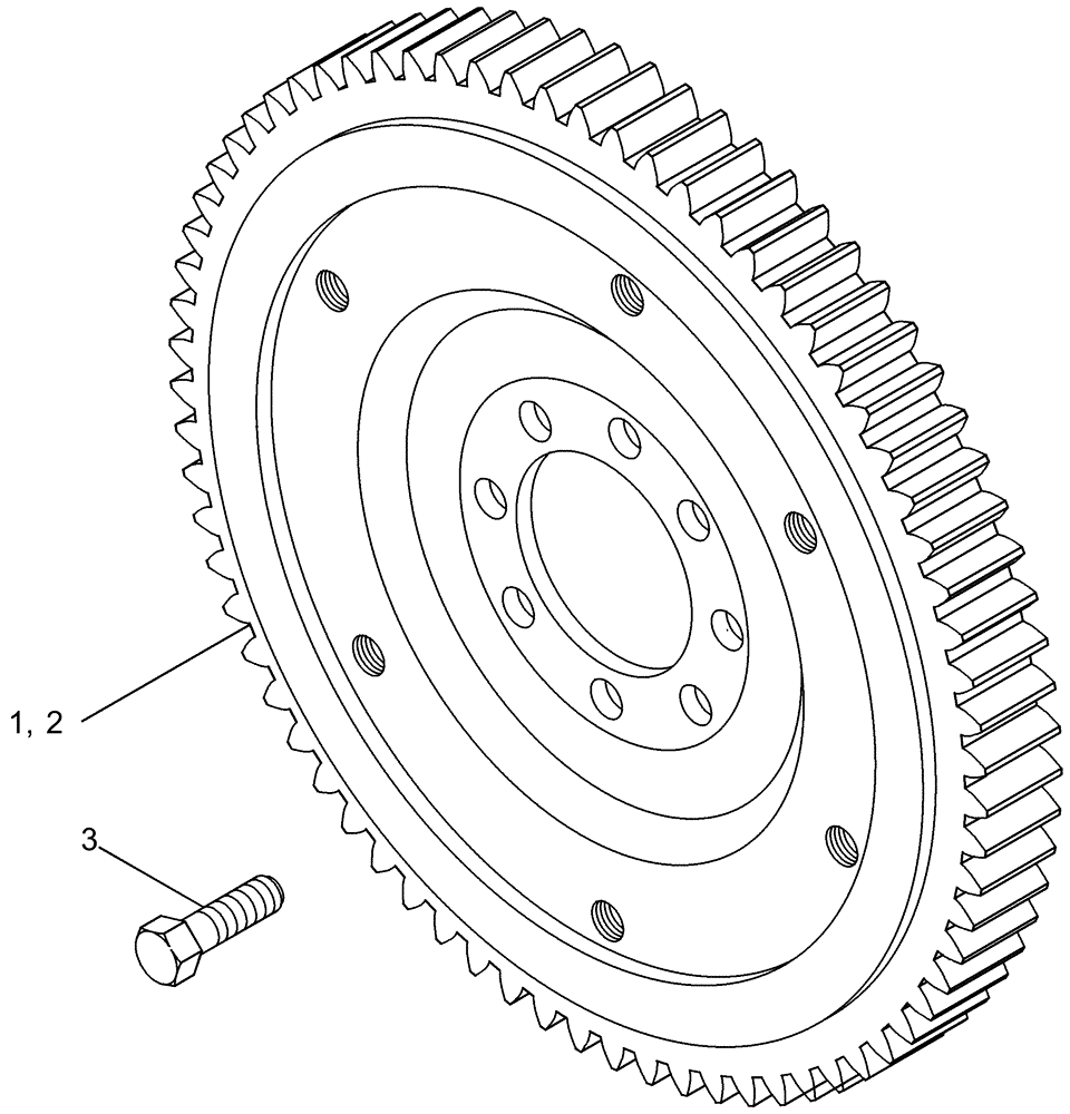 Схема запчастей Case IH MAGNUM 255 - (02-25) - FLYWHEEL (02) - ENGINE