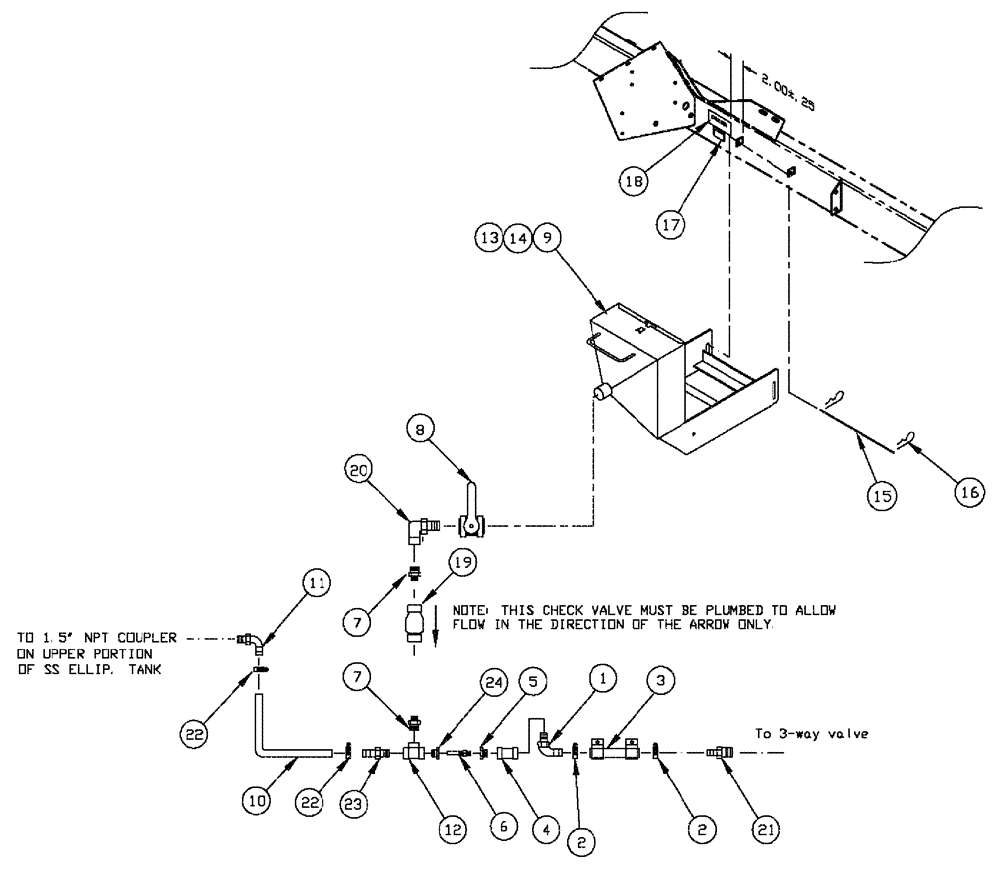 Схема запчастей Case IH 3185 - (11-004) - CHEMICAL INDUCTOR, ELIPTICAL Options