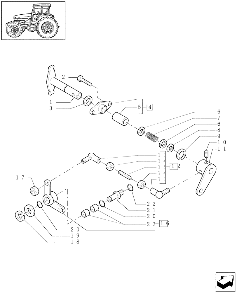 Схема запчастей Case IH MXU115 - (1.32.2[02]) - TRANSMISSION 24X24 (03) - TRANSMISSION