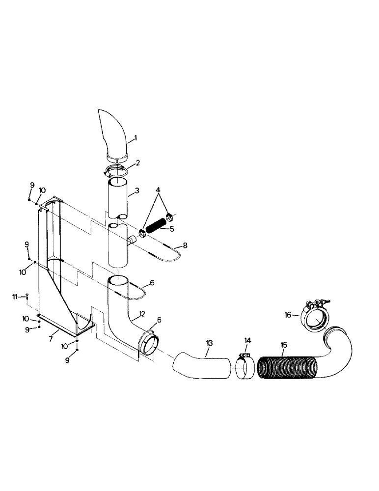 Схема запчастей Case IH STEIGER - (04-10) - EXHAUST SYSTEM (04) - Drive Train