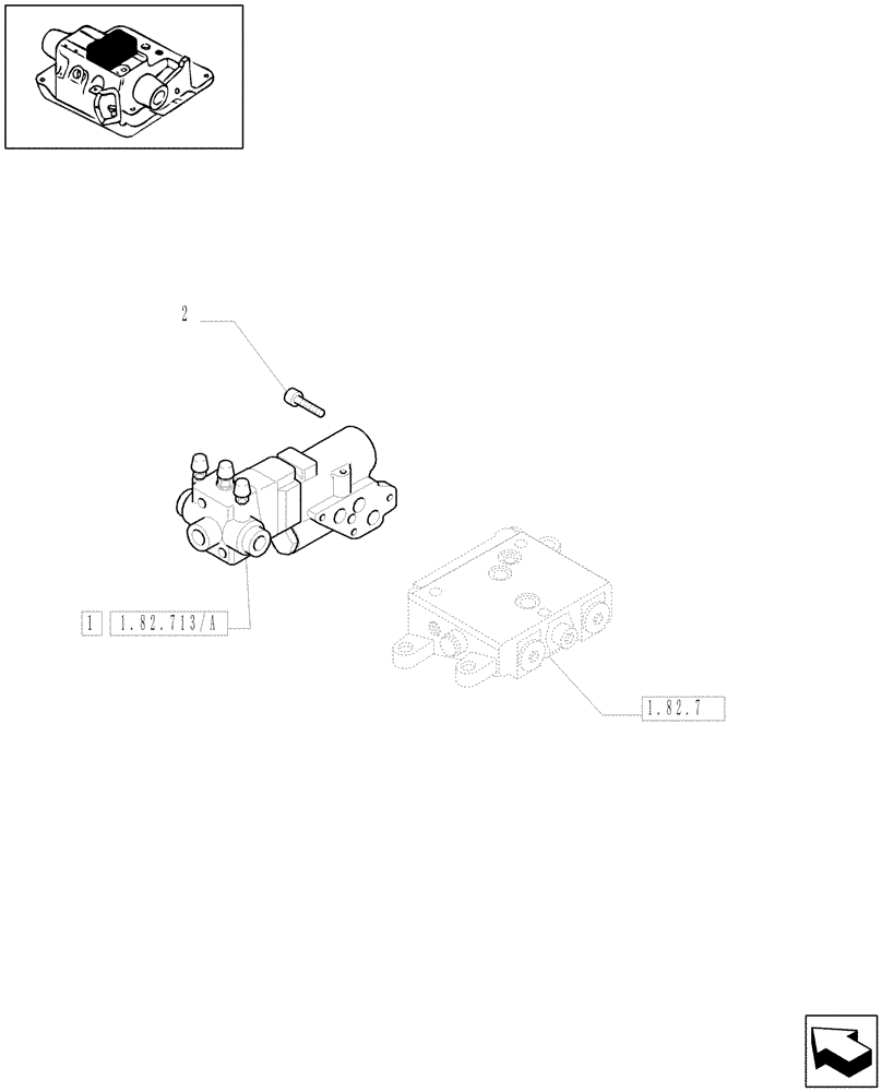 Схема запчастей Case IH MAXXUM 130 - (1.82.713[01]) - UNIVERSAL TRAILER BRAKE VALVE - VALVE (VAR.330718) (07) - HYDRAULIC SYSTEM