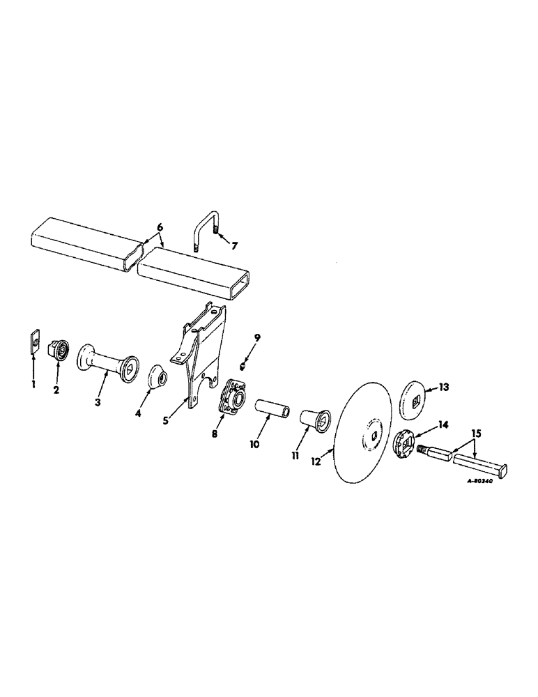 Схема запчастей Case IH 46 - (G-05) - FRONT AND REAR GANG BARS AND DISKS 