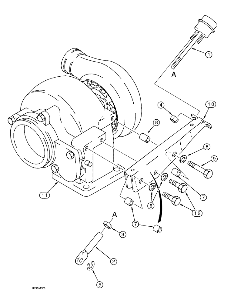 Схема запчастей Case IH 9310 - (2-030) - WASTEGATE ACTUATOR, 6T-830/6TA-830 EMISSIONS CERTIFIED ENGINES, S/N JEE0036501 AND AFTER (02) - ENGINE