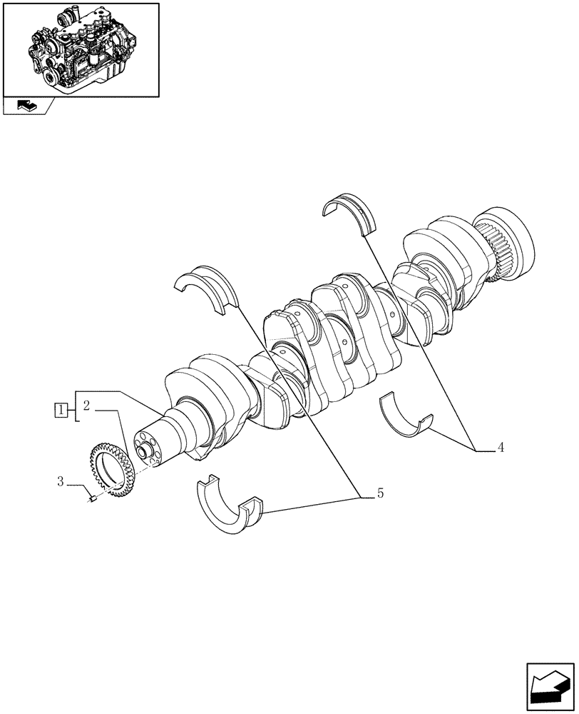 Схема запчастей Case IH F4HE9687S J100 - (0.08.0) - CRANKSHAFT (2852417) 