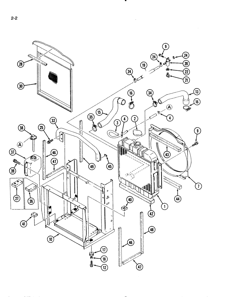 Схема запчастей Case IH 1130 - (2-02) - RADIATOR AND ATTACHING PARTS (02) - ENGINE