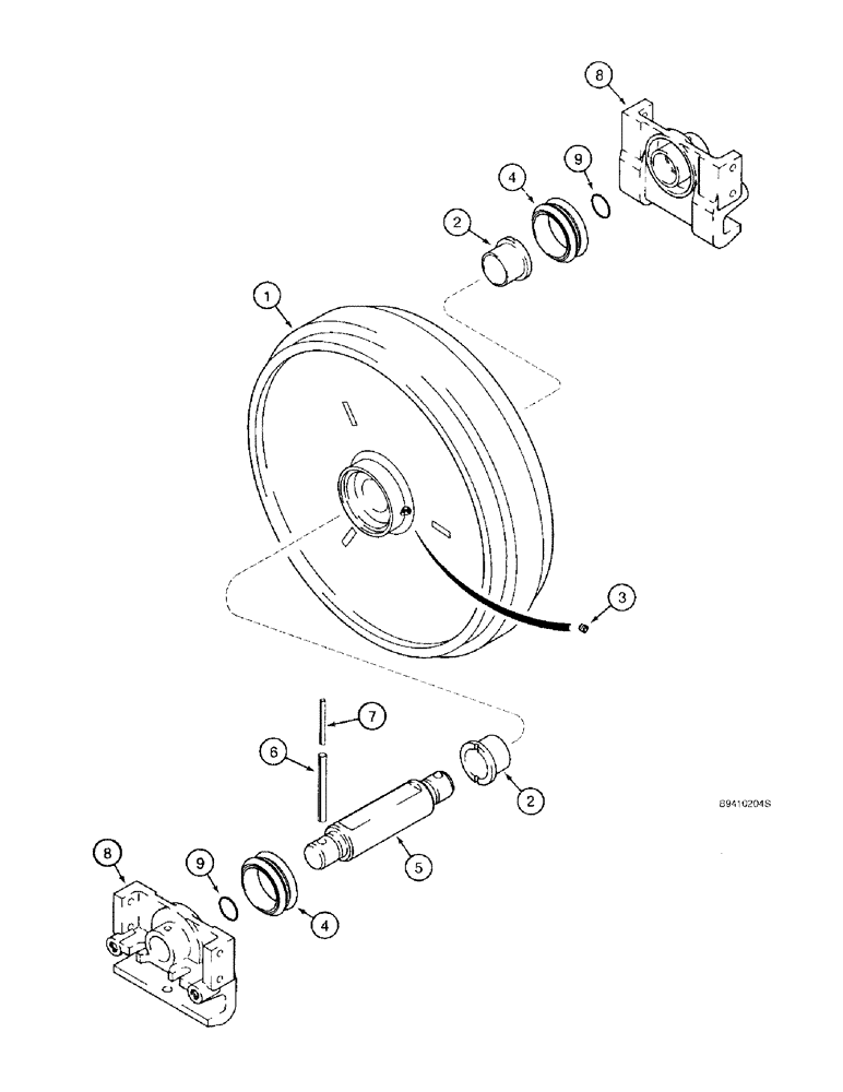 Схема запчастей Case IH 2188 - (6-78) - TRACK IDLER (03) - POWER TRAIN