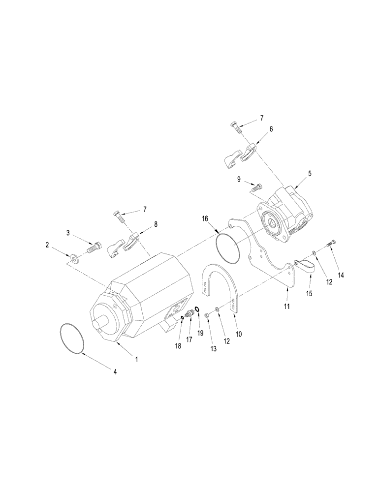 Схема запчастей Case IH STEIGER 485 - (08-27) - HIGH OUTPUT HYDRAULICS - PUMP MOUNTING (08) - HYDRAULICS