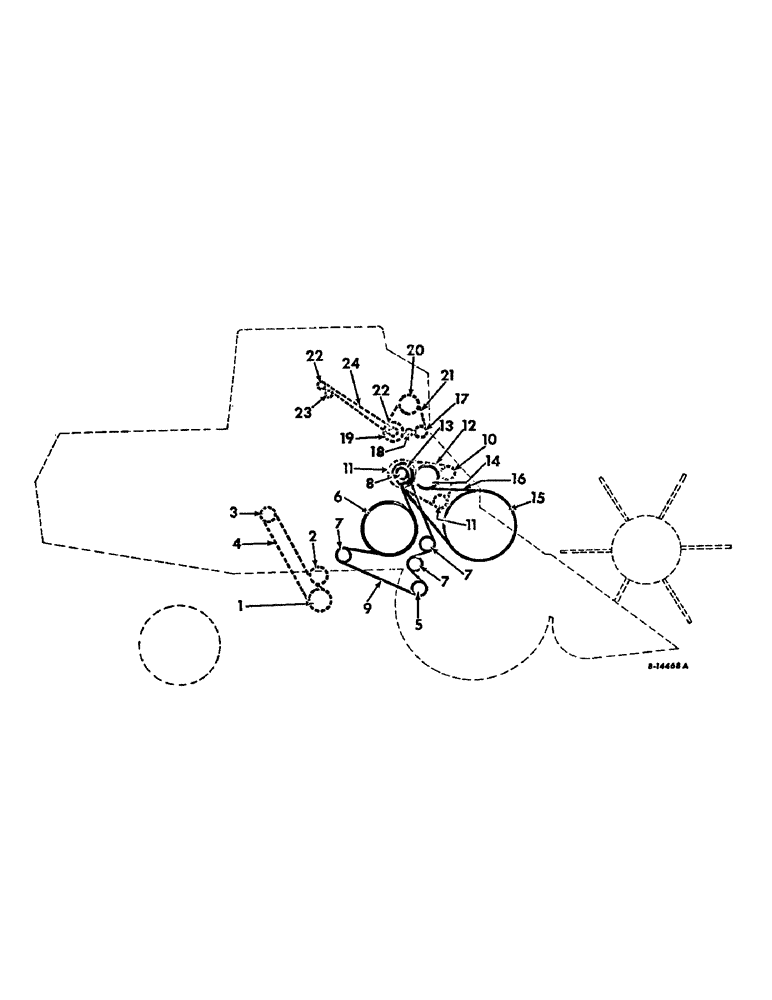 Схема запчастей Case IH 315 - (12) - BELT, CHAIN, PULLEY AND SPROCKET DIAGRAM, RIGHT SIDE OF MACHINE (00) - GENERAL