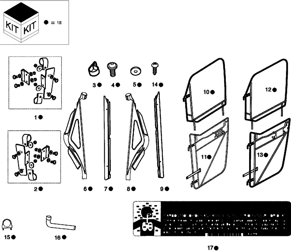 Схема запчастей Case IH SCOUT - (88.150.03) - DIA KIT, CAB DOORS (SET OF 2) (88) - ACCESSORIES