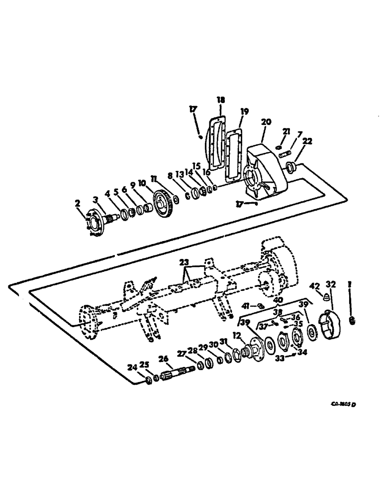 Схема запчастей Case IH 715 - (07-08) - DRIVE TRAIN, FINAL DRIVE AND WHEEL BRAKES, SERIAL NO. 5960 AND ABOVE Drive Train