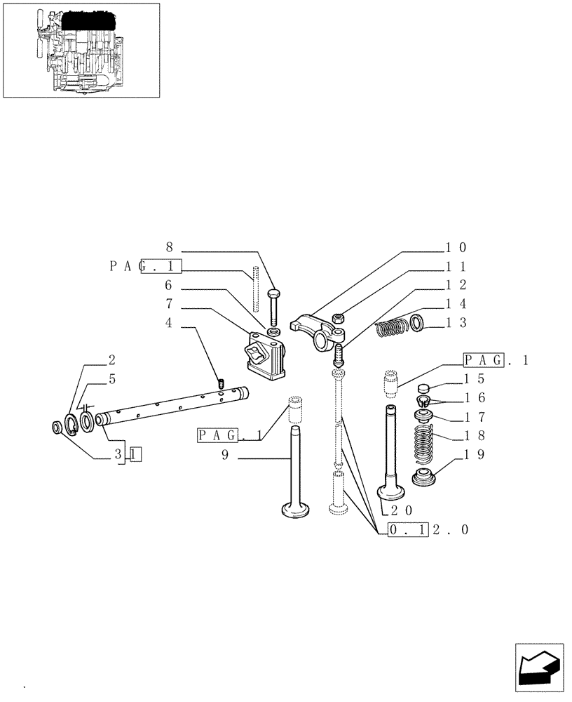 Схема запчастей Case IH 8045.05.406 - (0.06.0[02]) - ENGINE, VALVES (99475291) 