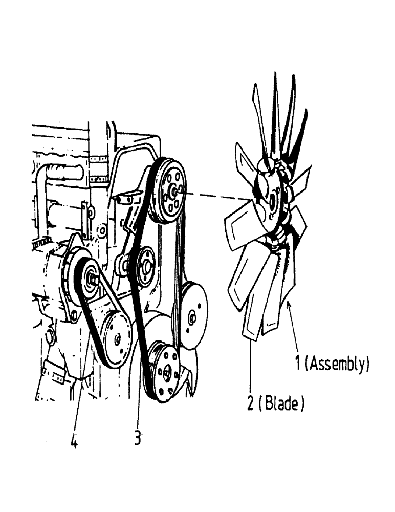 Схема запчастей Case IH 7000 - (C02-06) - COOLING FAN AND DRIVE BELTS, M11 Engine & Engine Attachments