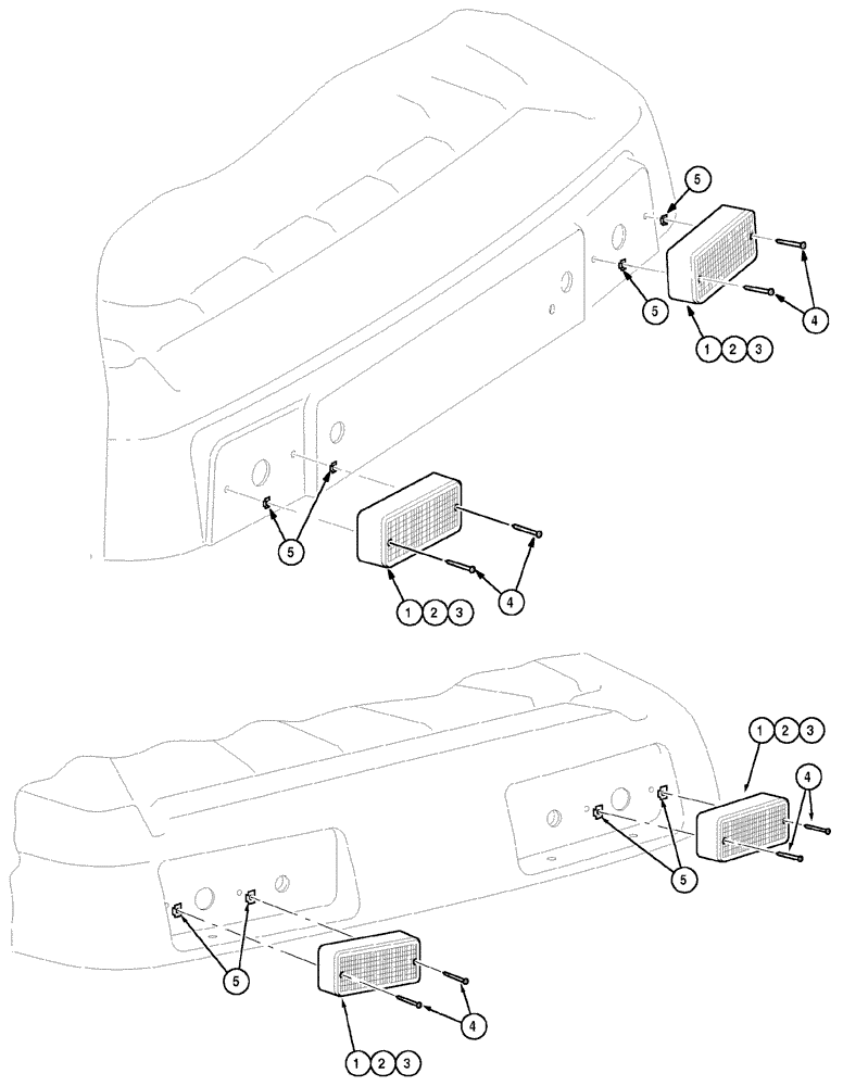 Схема запчастей Case IH CX80 - (04-26) - ROOF LIGHTS (04) - ELECTRICAL SYSTEMS