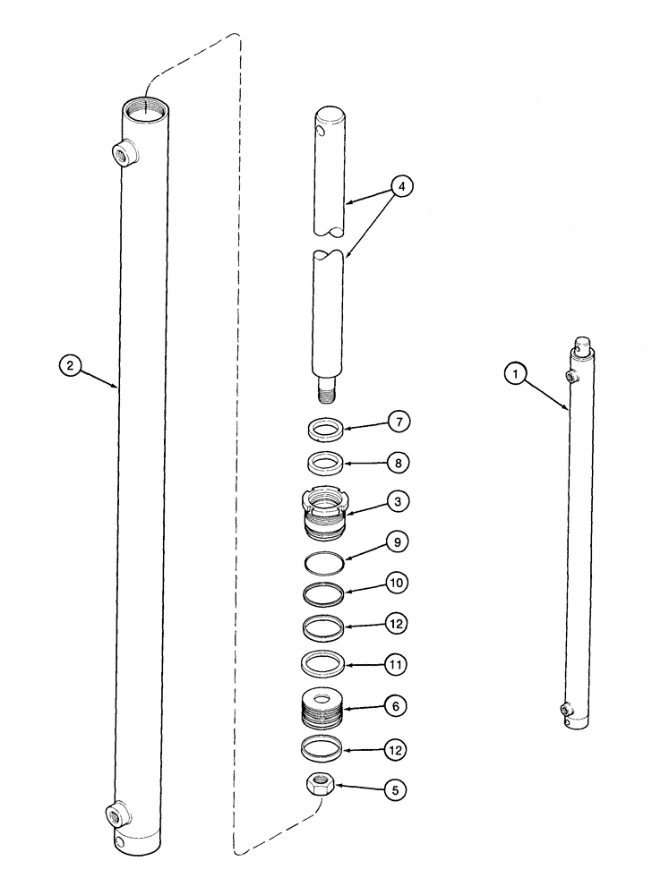 Схема запчастей Case IH 2155 - (8-52) - BASKET LIFT MASTER CYLINDER ASSEMBLY (07) - HYDRAULICS