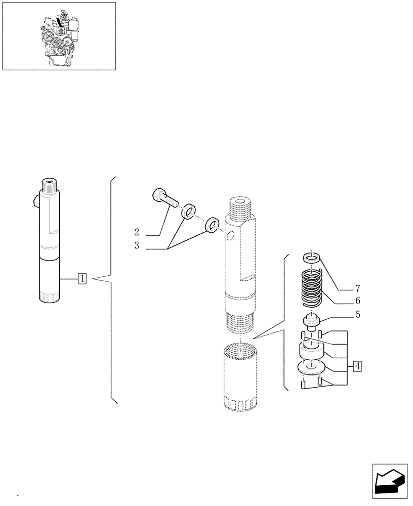 Схема запчастей Case IH JX1070N - (0.14.2) - FUEL SYSTEM - INJECTOR (01) - ENGINE