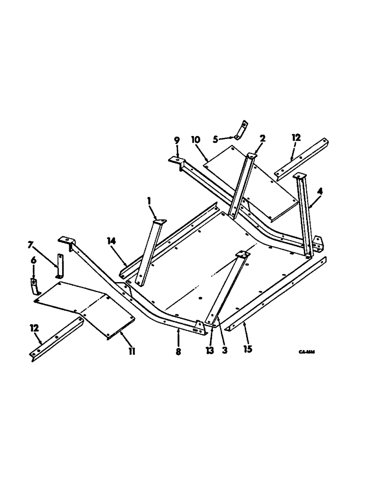 Схема запчастей Case IH 715 - (24-11) - CLEANING FAN, FAN BOTTOM SHIELD (15) - CLEANING