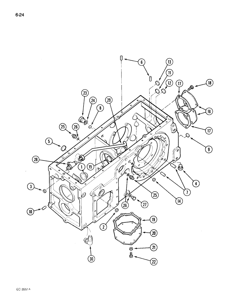 Схема запчастей Case IH 495 - (6-024) - REAR FRAME (06) - POWER TRAIN