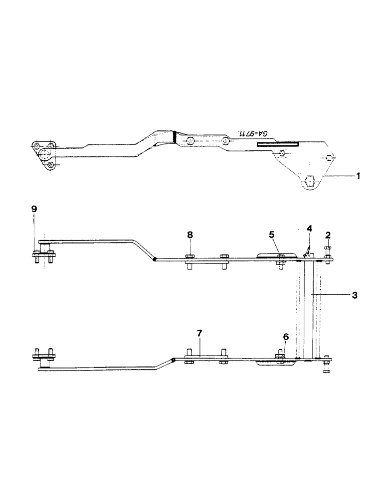 Схема запчастей Case IH 633 - (09-17) - WEIGHTS, SUPPORT (12) - FRAME