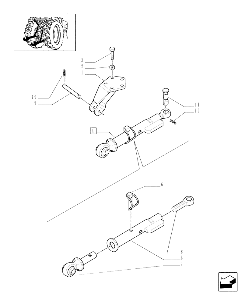 Схема запчастей Case IH MAXXUM 115 - (1.89.9) - LATERAL STABILIZERS (09) - IMPLEMENT LIFT