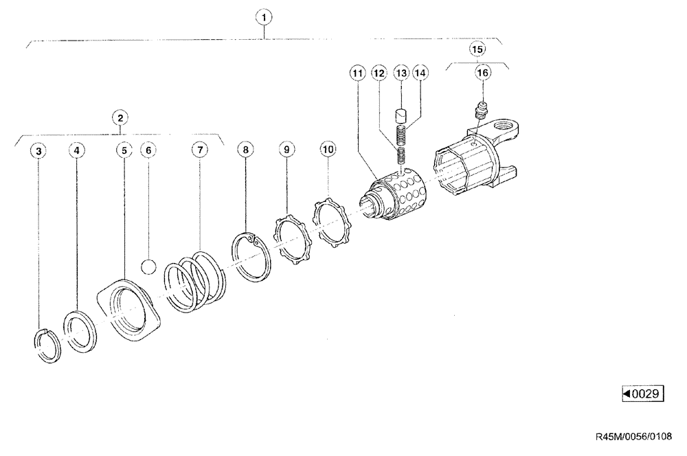 Схема запчастей Case IH RU450 - (0056) - STAR RATCHET (58) - ATTACHMENTS/HEADERS