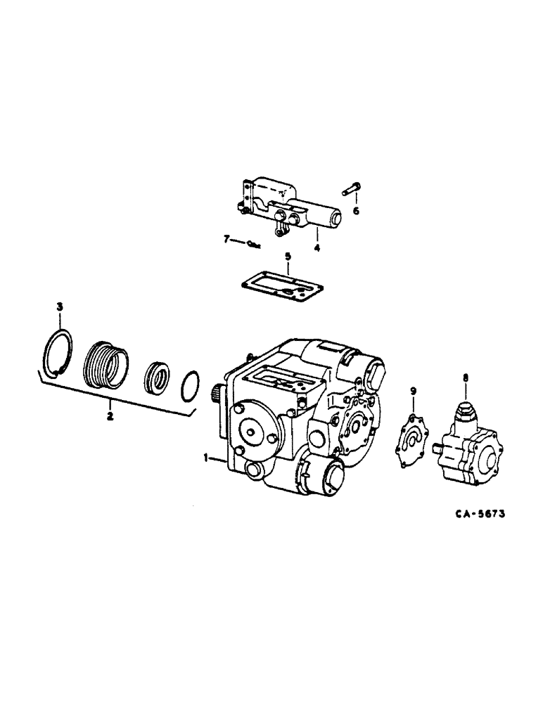 Схема запчастей Case IH 616 - (F-32) - HYDRAULICS SYSTEM, HYDROSTATIC PUMP ASSY, EATON (07) - HYDRAULIC SYSTEM