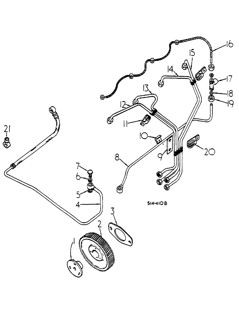 Схема запчастей Case IH 684 - (12-098) - FUEL INJECTION PIPES AND PUMP GEAR, D-239 ENGINE Power