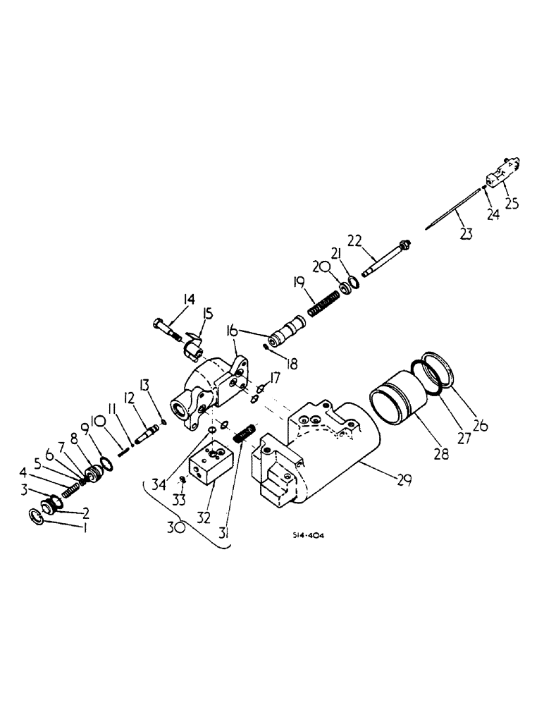 Схема запчастей Case IH 585 - (10-043) - DRAFT CONTROL CYLINDER AND VALVE (07) - HYDRAULICS