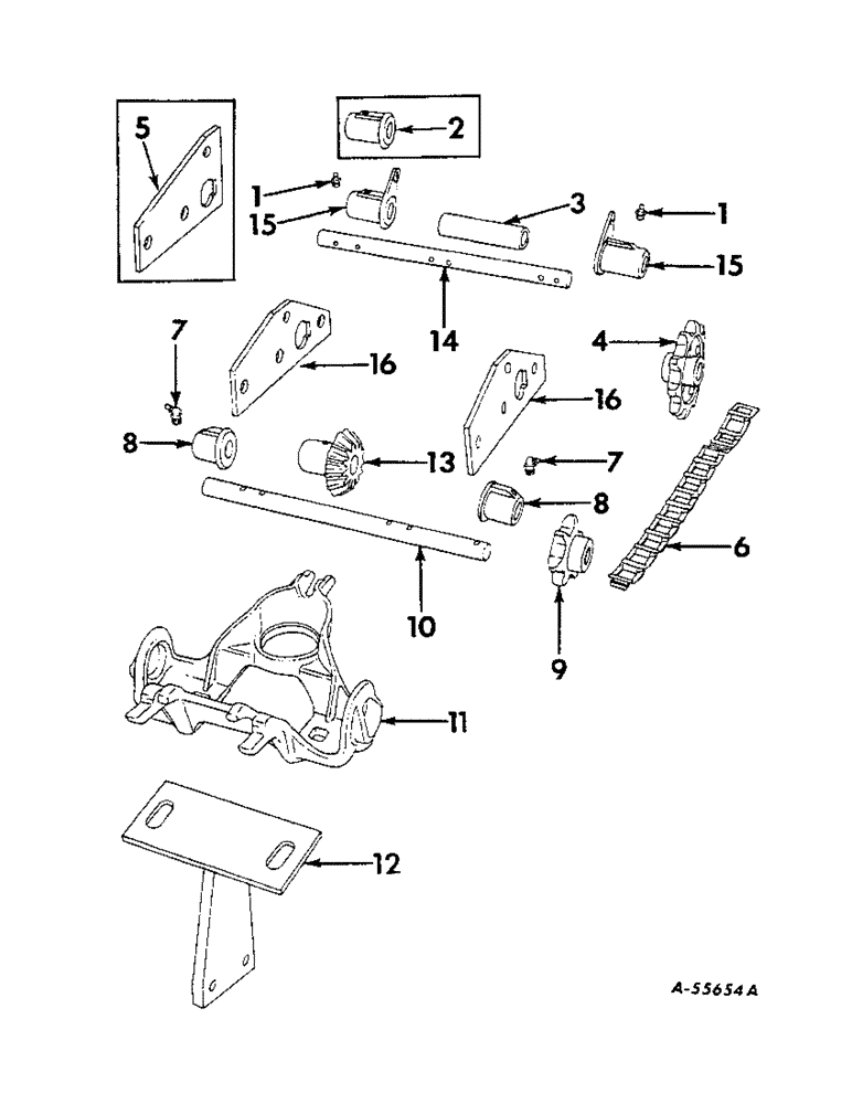 Схема запчастей Case IH 119 - (K-03) - HOPPER SUPPORT AND FEED SHAFT 