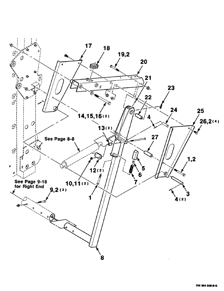 Схема запчастей Case IH 8435 - (9-20) - BALE EJECTOR KIT (CONTINUED) Decals & Attachments