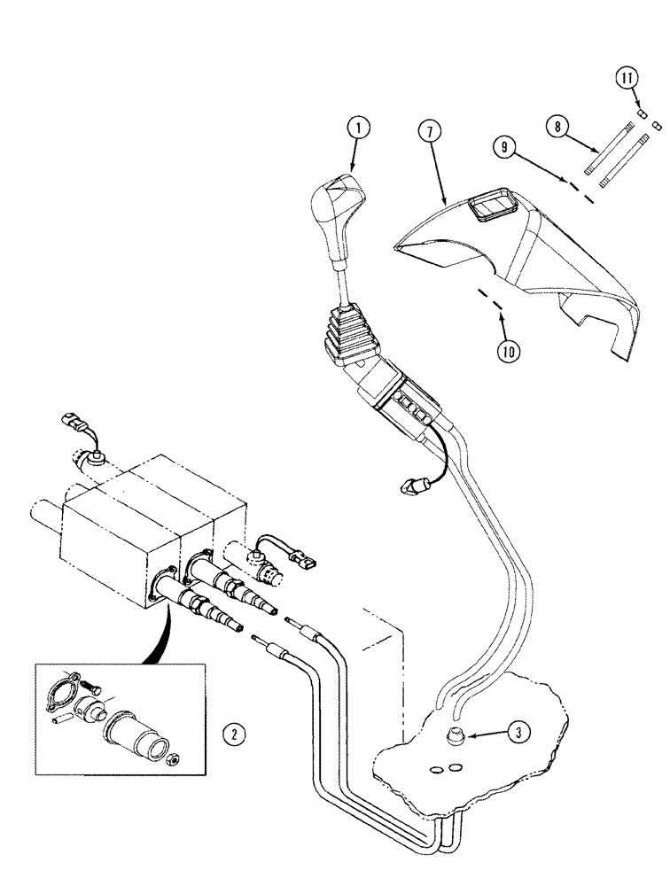 Схема запчастей Case IH L505 - (08-18) - HYDRAULIC CONTROLS MOUNTING 3 Function CX70 - CX100 (08) - HYDRAULICS