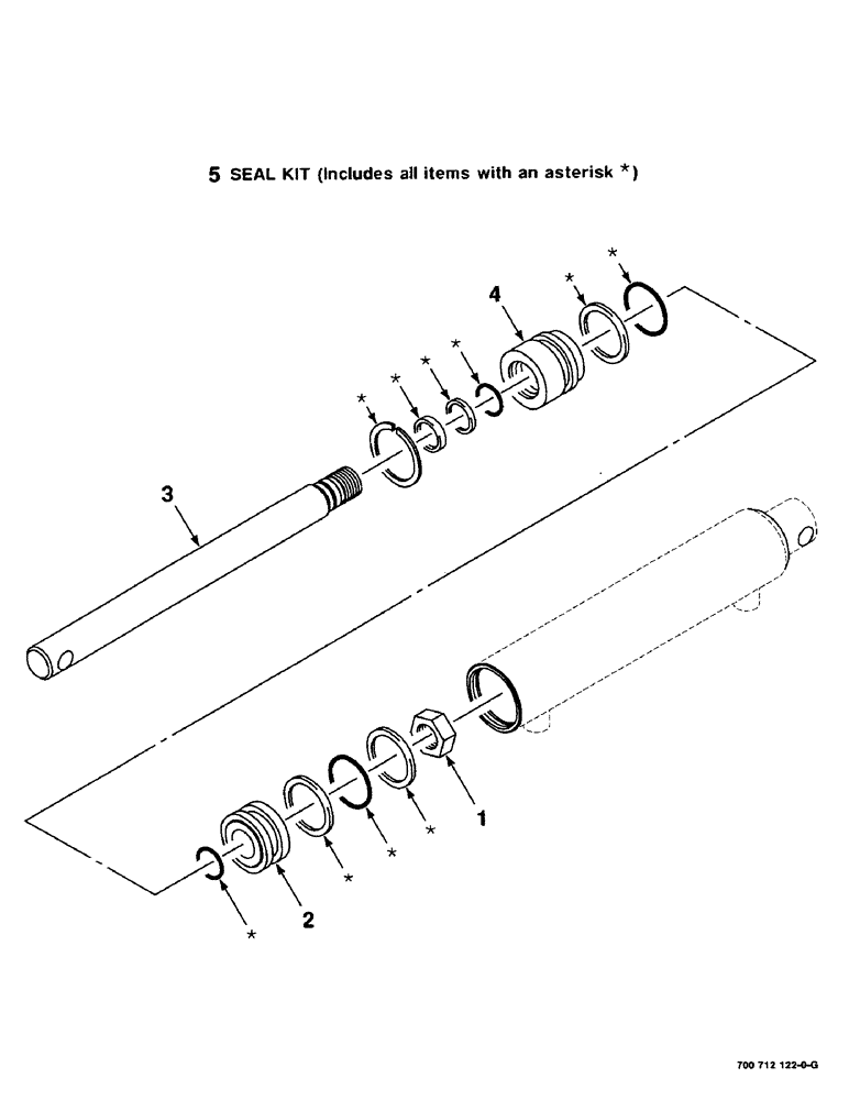 Схема запчастей Case IH 8465T - (8-06) - HYDRAULIC CYLINDER ASSEMBLY, THREADER, 700712122 HYDRAULIC CYLINDER COMPLETE, 2" BORE BY 8" STROKE (07) - HYDRAULICS