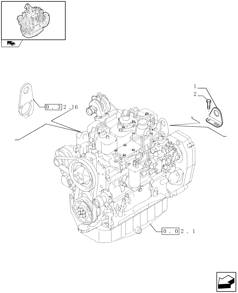 Схема запчастей Case IH F4GE9484K J601 - (0.45.0) - HOOKS - ENGINE (504035165) 