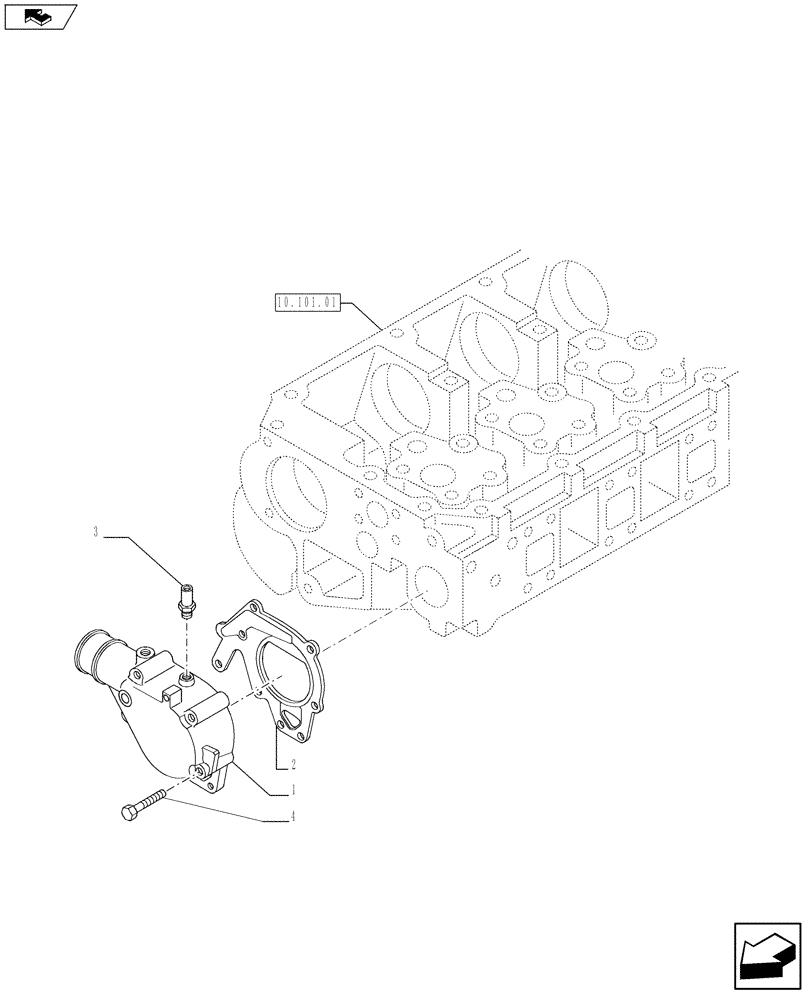 Схема запчастей Case IH F3BFE613D A004 - (10.101.04) - CYLINDER HEAD (504088011) (10) - ENGINE