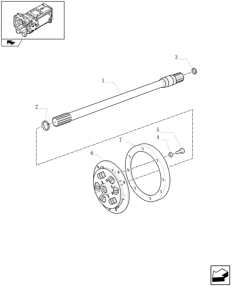 Схема запчастей Case IH MAXXUM 140 - (1.25.3/01) - DAMPER AND TRANSMISSION/PTO INPUT SHAFT (03) - TRANSMISSION