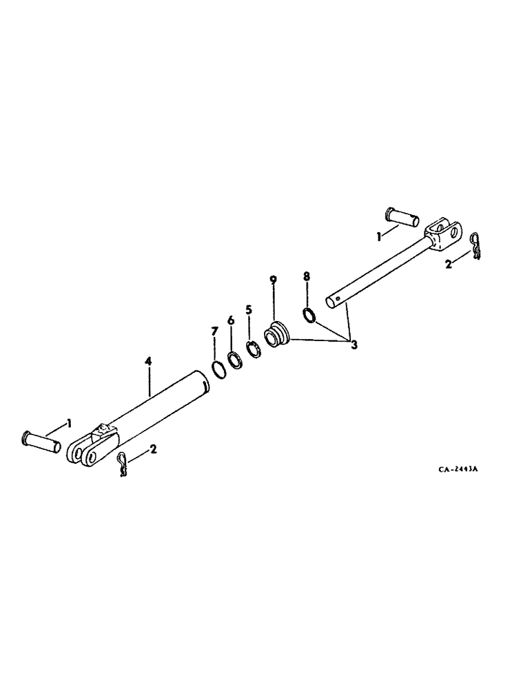 Схема запчастей Case IH 92 - (D-37) - HYDRAULIC CYLINDER, 2 X 8 IN. SINGLE ACTING 