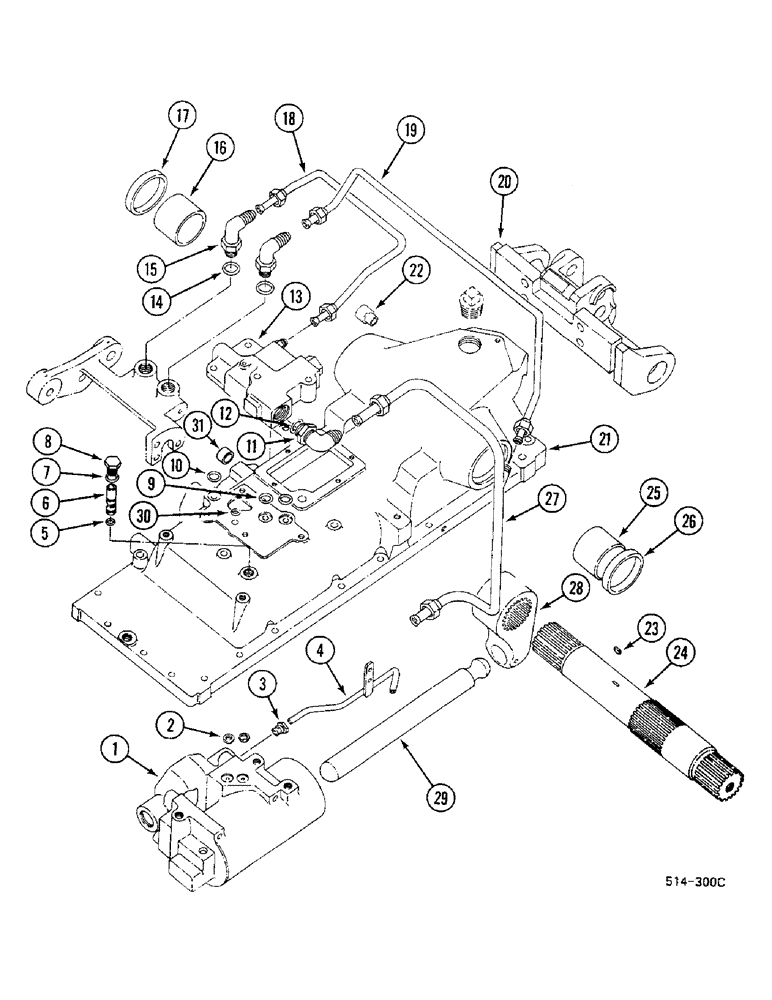 Схема запчастей Case IH 685 - (8-592) - DRAFT CONTROL (08) - HYDRAULICS