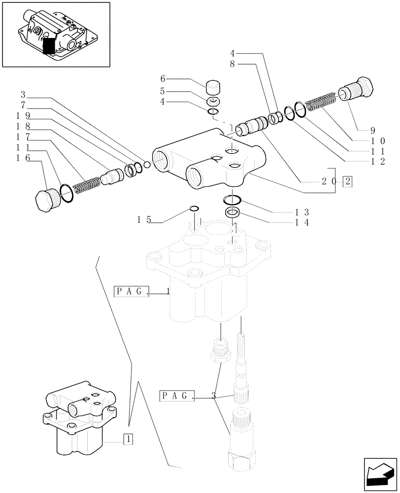 Схема запчастей Case IH MAXXUM 100 - (1.82.4[02]) - LIFTER, DISTRIBUTOR AND VALVES - BREAKDOWN (07) - HYDRAULIC SYSTEM