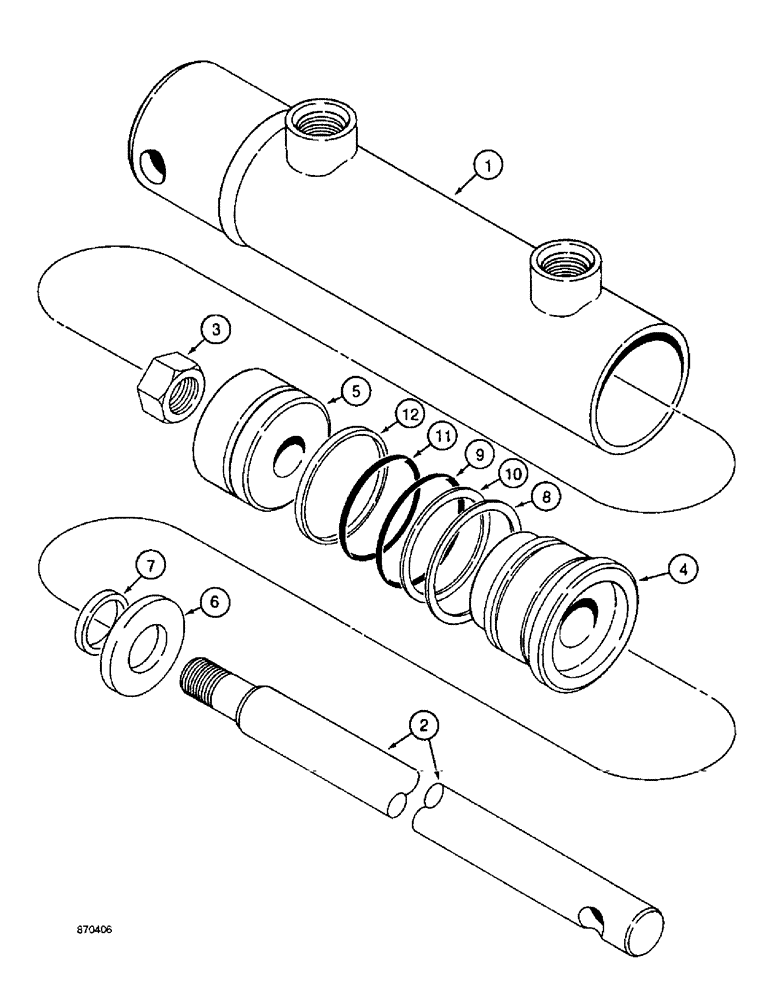 Схема запчастей Case IH 4900 - (8-32) - AUTOMATIC WING TRANSPORT LOCK CYLINDER - 1286364C91, 1-1/2 (08) - HYDRAULICS