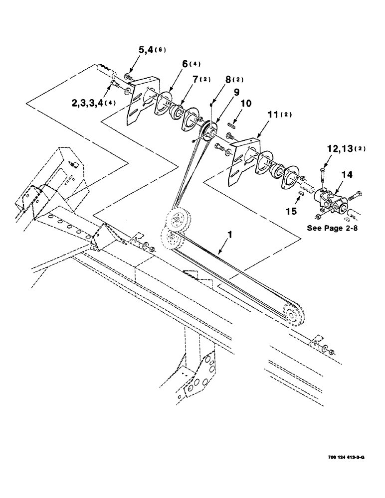 Схема запчастей Case IH 8830 - (2-06) - DRAPER DRIVE ASSEMBLY, RIGHT (58) - ATTACHMENTS/HEADERS