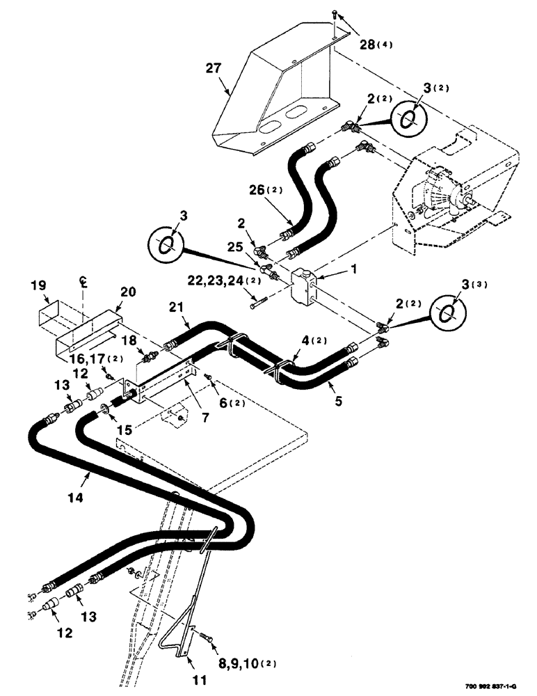 Схема запчастей Case IH 8820 - (9-082) - VALVE ASSEMBLY, REEL DRIVE (58) - ATTACHMENTS/HEADERS