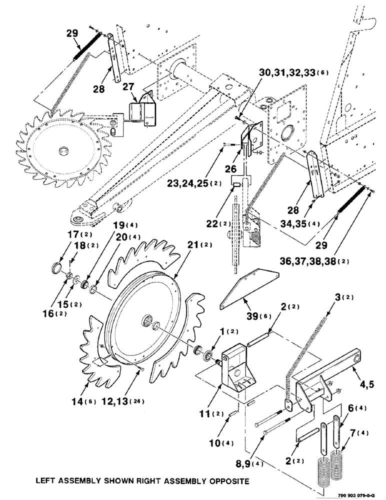 Схема запчастей Case IH 8455T - (9-32) - GATHERING WHEEL KIT, HK50428 GATHERING WHEEL KIT COMPLETE, TO BE ORDERED THROUGH WHOLEGOODS ONLY Decals & Attachments