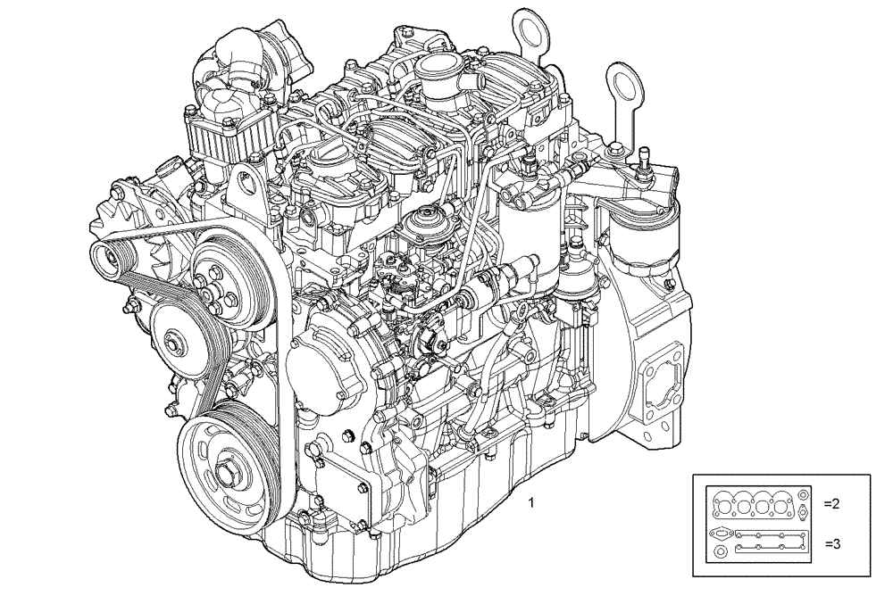 Схема запчастей Case IH F5CE9454G A001 - (0002.095) - COMPLETE ENGINE (10) - ENGINE