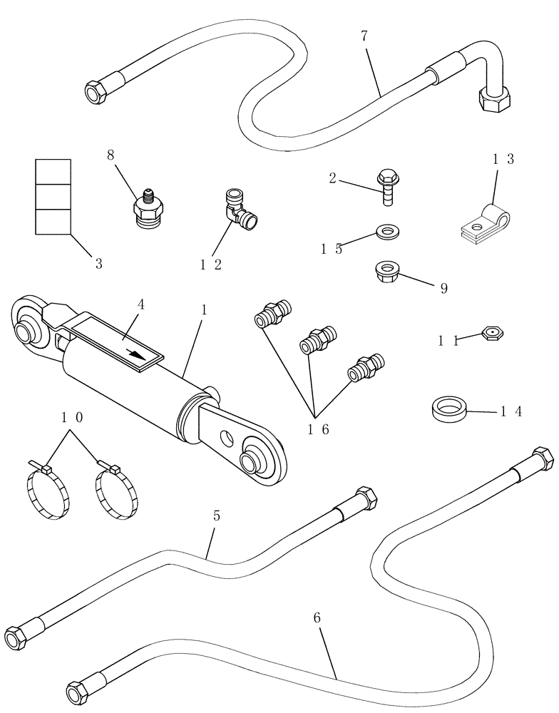 Схема запчастей Case IH WDX1101 - (040[02]) - HYDRAULIC HEADER TILT KIT (35) - HYDRAULIC SYSTEMS